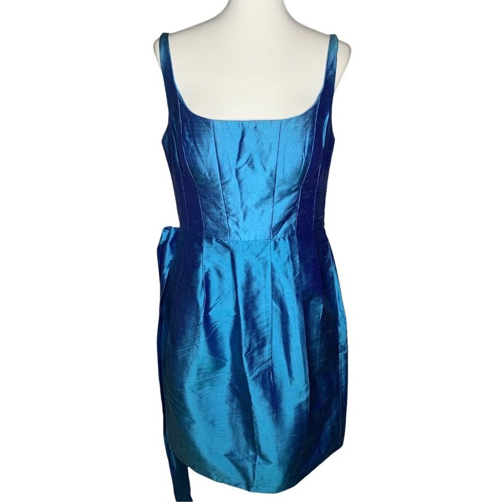 Jenny Yoo Silk Taffeta Blue Dress Sz 12